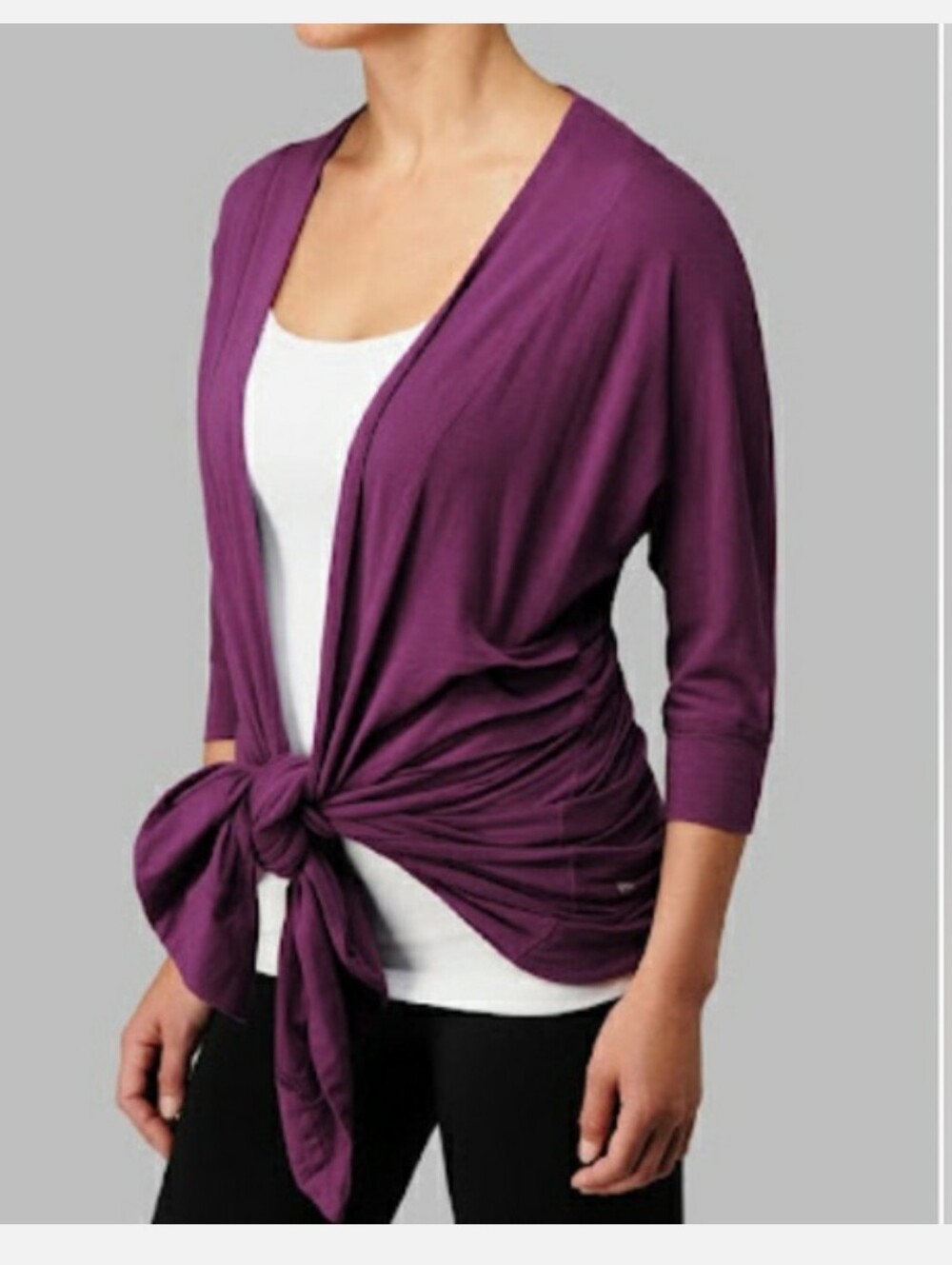 Lululemon Namaste Purple Wrap Yoga Top Size 10